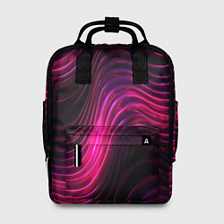 Рюкзак женский Неоновая яркая геометрическая абстракция со светом, цвет: 3D-принт