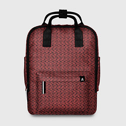 Рюкзак женский Тёмно-красный текстурированный полосатый, цвет: 3D-принт