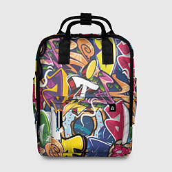 Рюкзак женский Буква т в граффити, цвет: 3D-принт