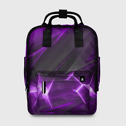 Рюкзак женский Фиолетовая объемная абстракция, цвет: 3D-принт