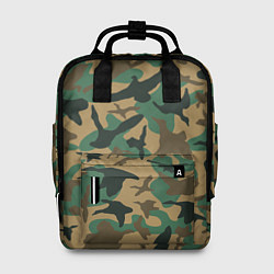 Рюкзак женский Армейский камуфляж текстура, цвет: 3D-принт