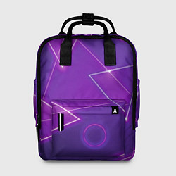 Рюкзак женский Неоновые треугольники - геометрический паттерн, цвет: 3D-принт
