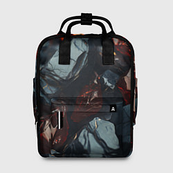 Рюкзак женский Темные блестящие абстрактные камни, цвет: 3D-принт