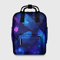 Рюкзак женский Мерцающие перья - волшебные искры, цвет: 3D-принт