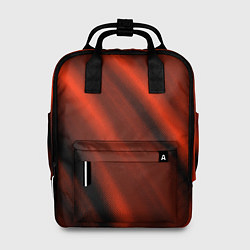 Рюкзак женский Красно-оранжевый полосы текстурные с затемнением, цвет: 3D-принт