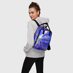 Рюкзак женский Дельфины в волшебном море паттерн, цвет: 3D-принт — фото 2