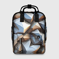 Рюкзак женский Каменно металлическая абстракция, цвет: 3D-принт