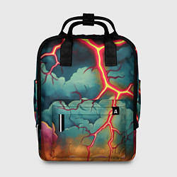 Рюкзак женский Молнии в виде разлома, цвет: 3D-принт