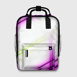 Рюкзак женский Green white pink line, цвет: 3D-принт