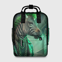 Рюкзак женский Cyperpunk zebra, цвет: 3D-принт