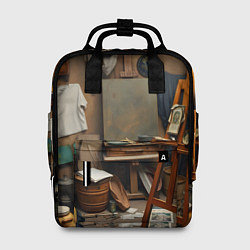 Рюкзак женский Мастерская художника, цвет: 3D-принт