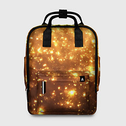 Рюкзак женский Золотые блестки потертая текстура, цвет: 3D-принт