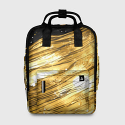 Рюкзак женский Золотой текстурный фон, цвет: 3D-принт