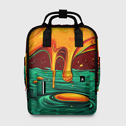 Рюкзак женский Оранжевая клякса текстура, цвет: 3D-принт