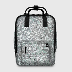 Рюкзак женский Перламутровый серо-голубой паттерн, цвет: 3D-принт