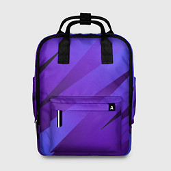 Рюкзак женский Сине-фиолетовый абстрактные линии, цвет: 3D-принт