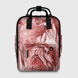 Женский рюкзак Черепа лошадей - эскиз