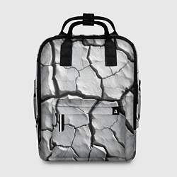 Рюкзак женский Серая растрескавшаяся глина, цвет: 3D-принт