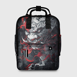 Рюкзак женский Японский дракон в дыму, цвет: 3D-принт