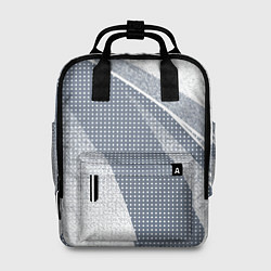 Рюкзак женский Светлый серо-голубой текстурированный с полосой, цвет: 3D-принт