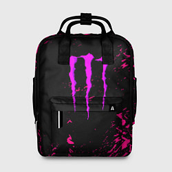 Рюкзак женский Monster energy неоновые краски лого, цвет: 3D-принт