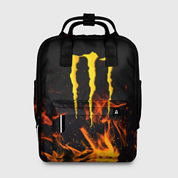 Рюкзак женский Monster energy orange fire, цвет: 3D-принт