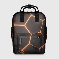 Рюкзак женский Серая текстура из сот, цвет: 3D-принт