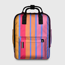 Рюкзак женский Теплые цветные полосы, цвет: 3D-принт