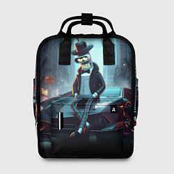 Рюкзак женский Бендер счастливый владелец Ламборджини, цвет: 3D-принт