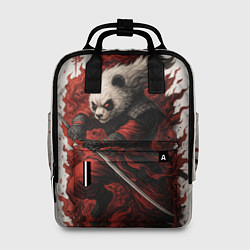 Рюкзак женский Демоническая панда самурай - нейроарт, цвет: 3D-принт