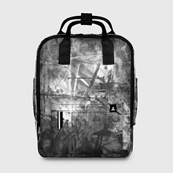 Женский рюкзак Абстракция - grey and white paint strokes