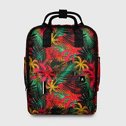 Рюкзак женский Palm yellow red, цвет: 3D-принт