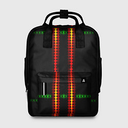 Рюкзак женский Neon black green circles, цвет: 3D-принт