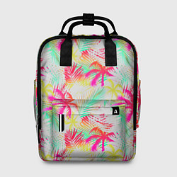 Рюкзак женский Palm yellow pink, цвет: 3D-принт