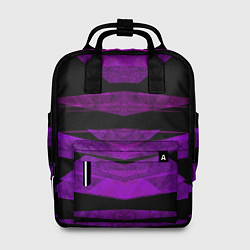 Рюкзак женский Color purple black strip, цвет: 3D-принт