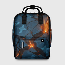 Рюкзак женский Разлом камуфляжный плит, цвет: 3D-принт