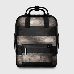 Рюкзак женский Черно-белая тельняшка текстура, цвет: 3D-принт