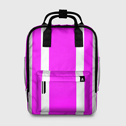 Рюкзак женский Color white pink stripes, цвет: 3D-принт