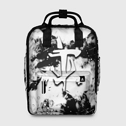 Рюкзак женский Doom краски всплеск белые, цвет: 3D-принт