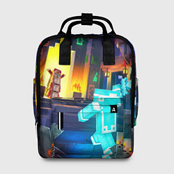 Рюкзак женский Майнкрафт - рейд в подземелье, цвет: 3D-принт