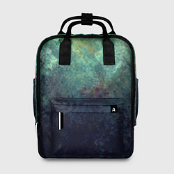 Женский рюкзак Абстракция - dark purple splashes on emerald color