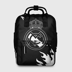 Женский рюкзак Real Madrid белый огонь текстура