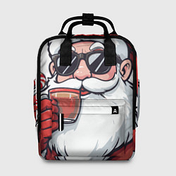 Женский рюкзак Санта Клаус в стильных солнцезащитных очках