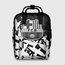 Рюкзак женский Barcelona черно белые птицы, цвет: 3D-принт