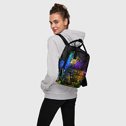 Рюкзак женский Брызги красок, цвет: 3D-принт — фото 2