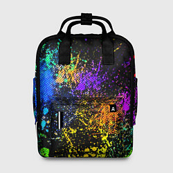 Рюкзак женский Брызги красок, цвет: 3D-принт