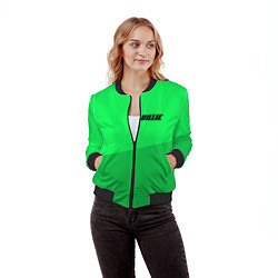 Бомбер женский Billie Eilish: Duo Green, цвет: 3D-черный — фото 2