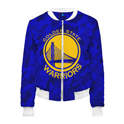 Бомбер женский GOLDEN STATE WARRIORS, цвет: 3D-белый