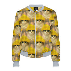 Бомбер женский Котята, цвет: 3D-меланж
