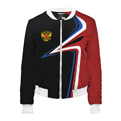 Бомбер женский РОССИЯ RUSSIA UNIFORM, цвет: 3D-белый